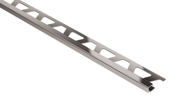 Quadec aluminium chrome anodise poli 10' 10mm schluter