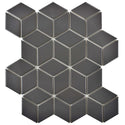 Cer natur mini rhombus mosaique gris 11x12