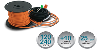 Comfortzone cable chauffant 240v 2/72 2.5/90 3/108